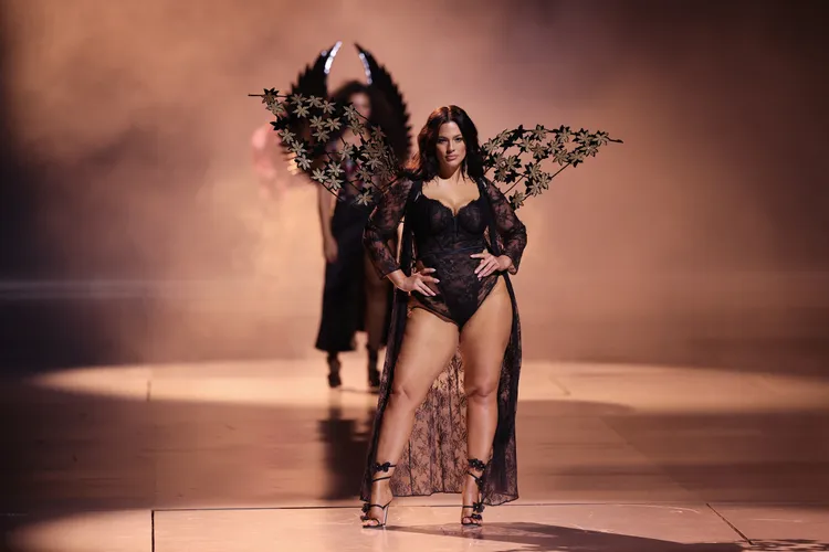 Plus Size名模艾希莉葛拉罕。美聯社