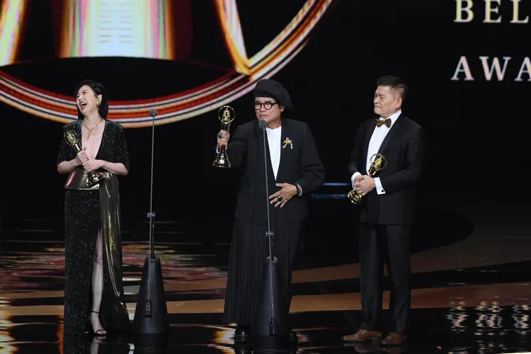 總統賴清德恭喜所有得獎人，苗可麗與許效舜、澎恰恰，長期耕耘幕前，這屆都獲得綜藝節目主持人獎肯定。金鐘獎提供