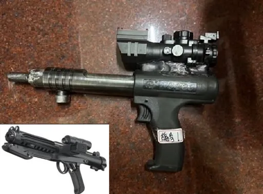 台南男迷改槍!改造釘槍仿星際大戰「爆能槍」 可打穿5cm木板