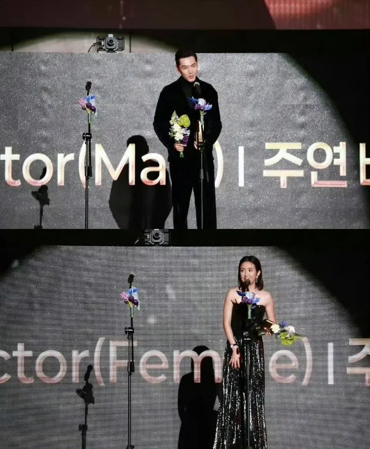 胡歌（上）和林依晨分別稱帝后，非常有緣。翻攝自微博