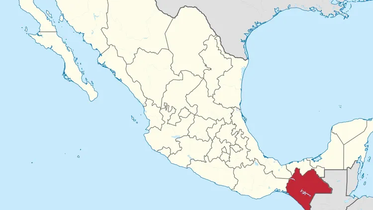 神父遇害地點，奇亞帕斯州位置。翻攝自維基百科