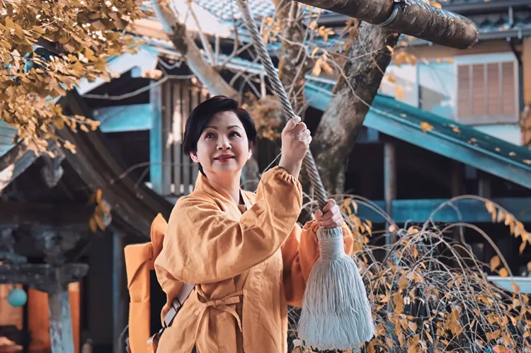 《老少女奇遇記2》赴日拍攝總製作楊貴媚心慌慌。桂田文化藝術基金會、桂田文創提供