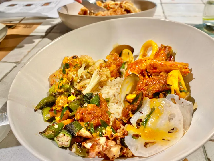 印度香米佐季節海鮮。莊偉祺攝