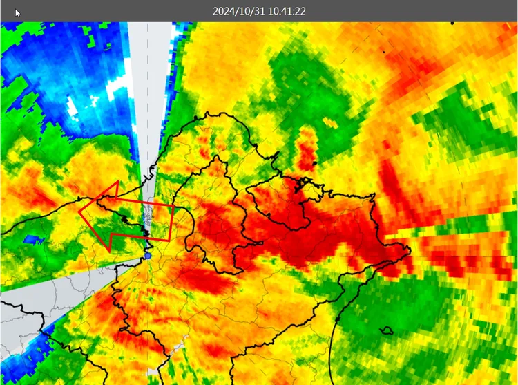 中央氣象署針對台北市全區發布大豪雨特報。北市府提供