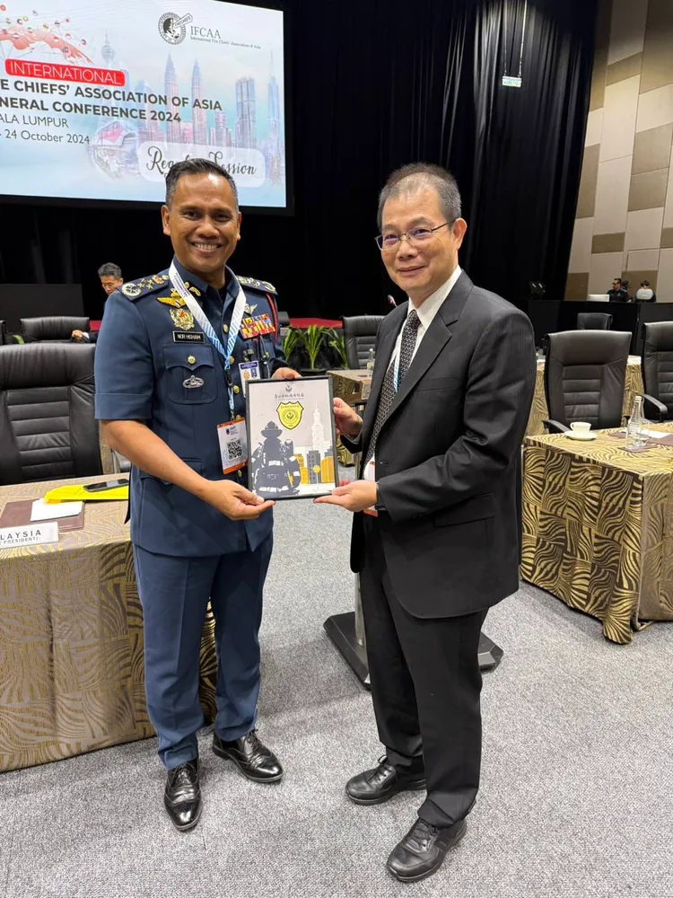 北市消防局副局長許志敏率員前往參加。消防局提供