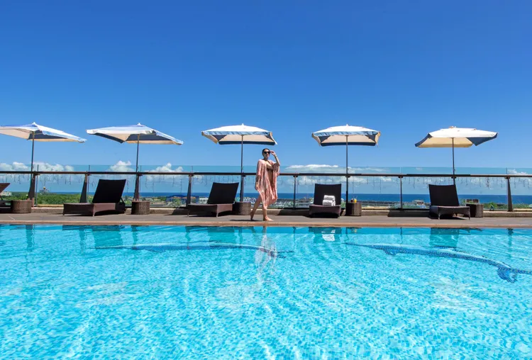 一張券雙人入住福容花蓮店最美海景房，再享無邊際泳池。業者提供