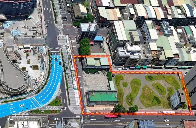 高雄客運都更案基地相對位置圖。高市都發局提供