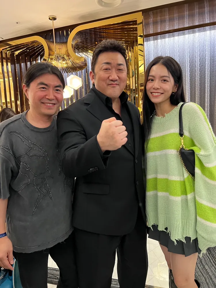 宋芸樺跟馬東石碰面交流。台北電影節提供