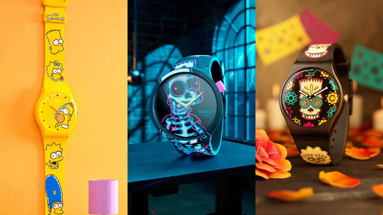 SWATCH推出The Simpsons系列新作。品牌提供