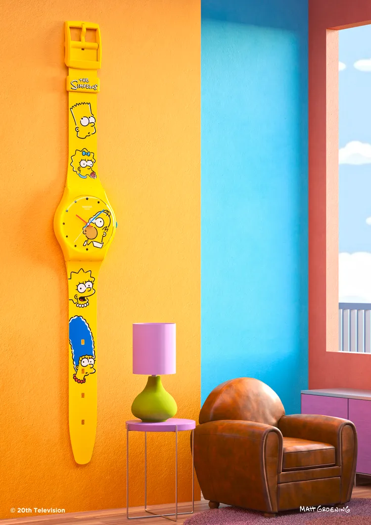 SWATCH打造出2.10公尺的巨型黃色錶款。品牌提供