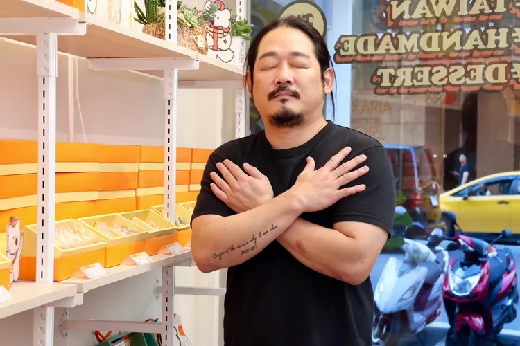 金度潤來台多次，常來尋找乾貨食材，最愛台灣烏魚子（場地提供：甜堂）。莊宗達攝