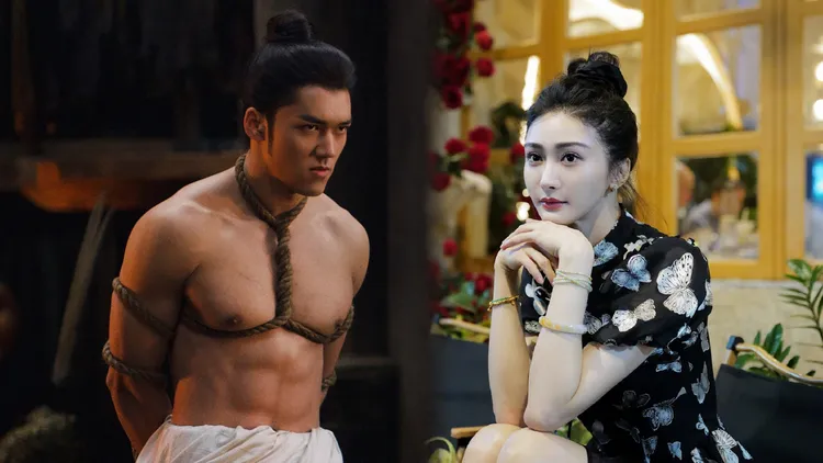 以《封神第一部：朝歌風雲》暴紅的陳牧馳（左）和陳冰姊弟戀打得火熱。翻攝陳牧馳工作室微博、陳冰微博