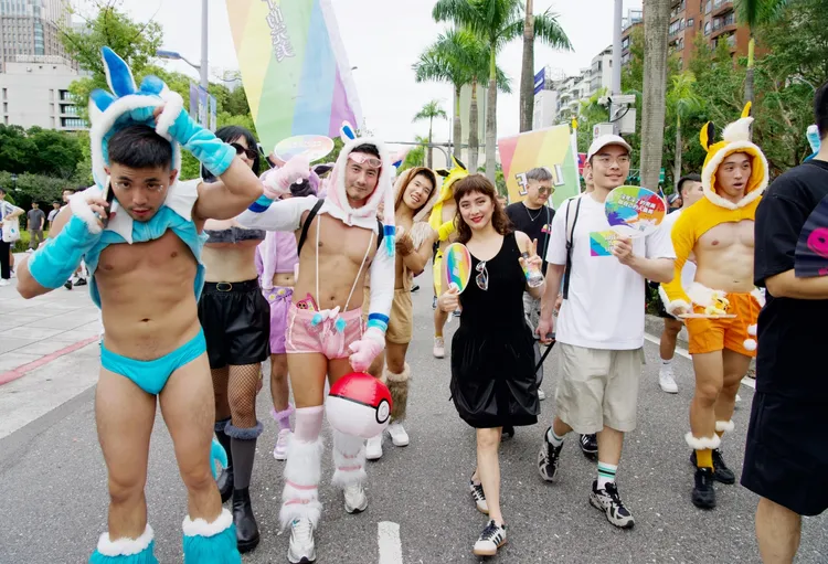何超儀參加台灣同志遊行。852電影公司提供