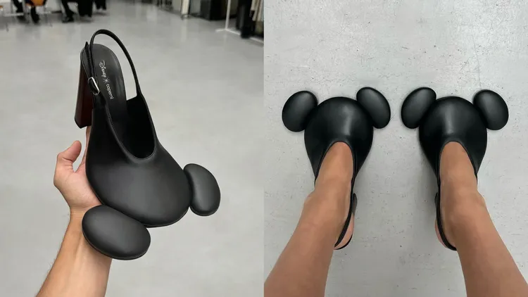 Coperni在舉辦大秀前公開了米奇耳朵造型高跟鞋，立刻在網路上引起廣大討論。翻攝coperni IG