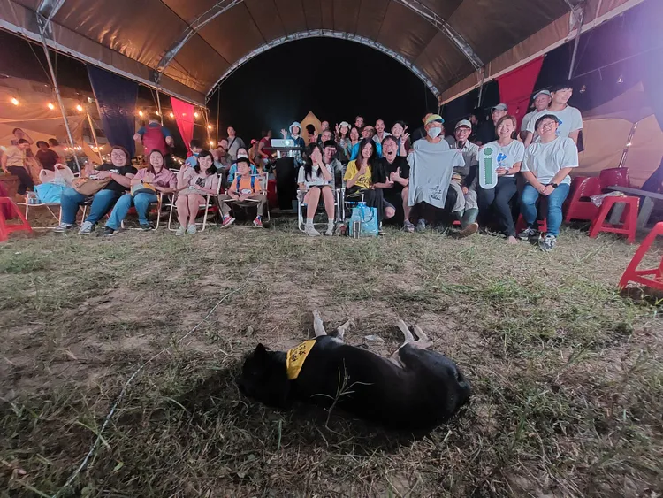 「梓感農村文化節」26日晚舉辦首場《種土》露天放映會。凃建豐攝