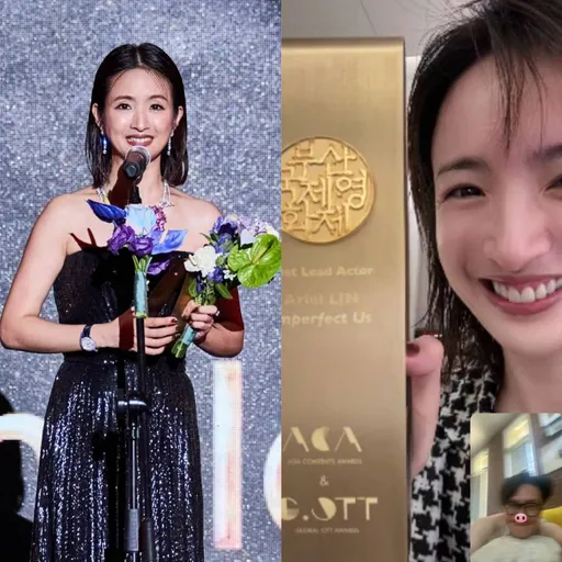 林依晨奪獎秒與老公甜蜜視訊 台下遇胡歌說了同一句話