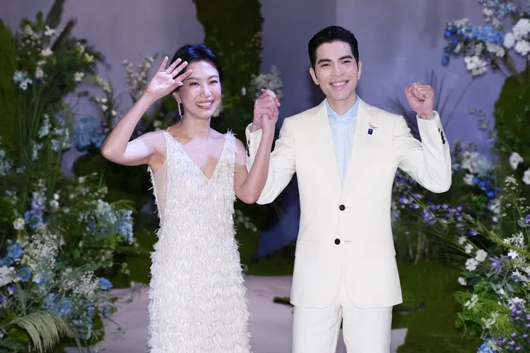 蕭敬騰夫婦今補辦婚禮。彭欣偉攝