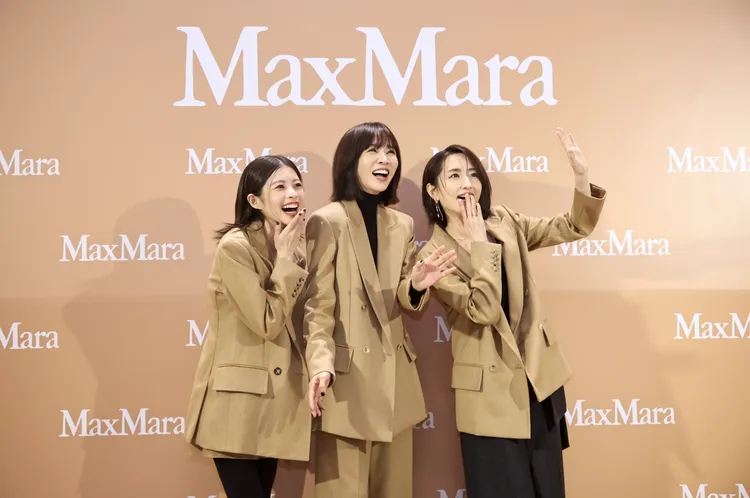 詹子萱（左起）、謝盈萱、柯佳嬿今日出席Max Mara活動。攝影中心攝