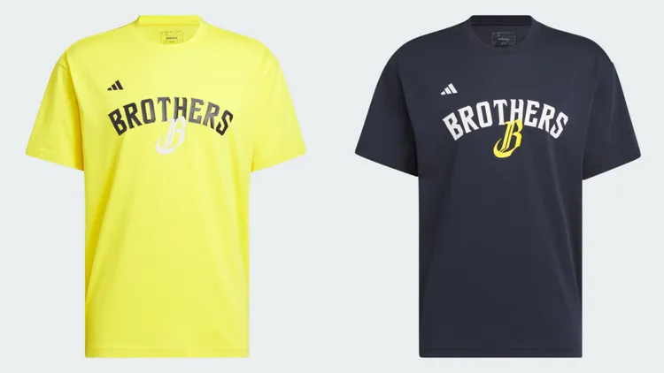 adidas x中信兄弟聯名上衣，各1490元。品牌提供