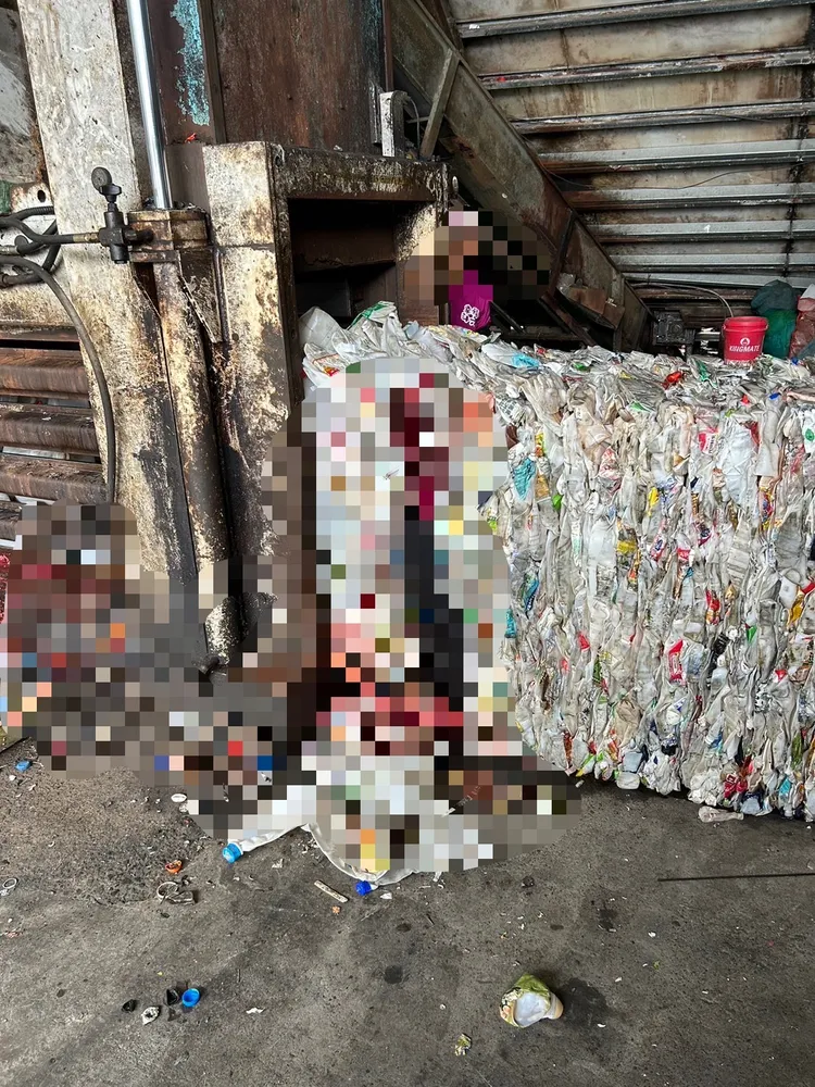 死者疑因攪拌機時發生故障，靠近查看時不慎掉落機器內慘死。民眾提供