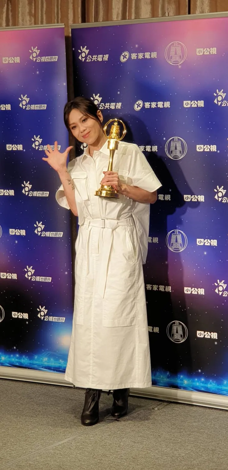 蔡健雅首次拿到金鐘獎，開心說很享受。張瑞振攝