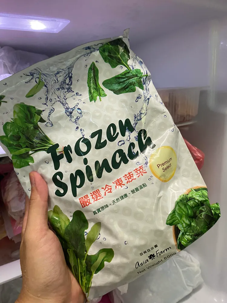 網友推薦冷凍菠菜，相當適合健身者吃。翻攝自臉書社團「Costco好市多 商品經驗老實說」