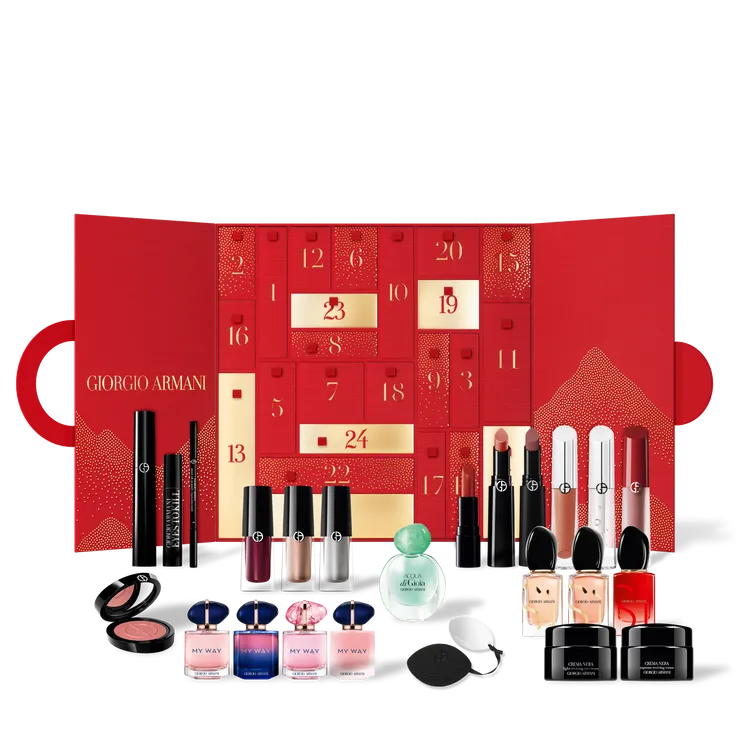 GIORGIO ARMANI限量雪璨幻境聖誕倒數月曆，1萬4000元。品牌提供