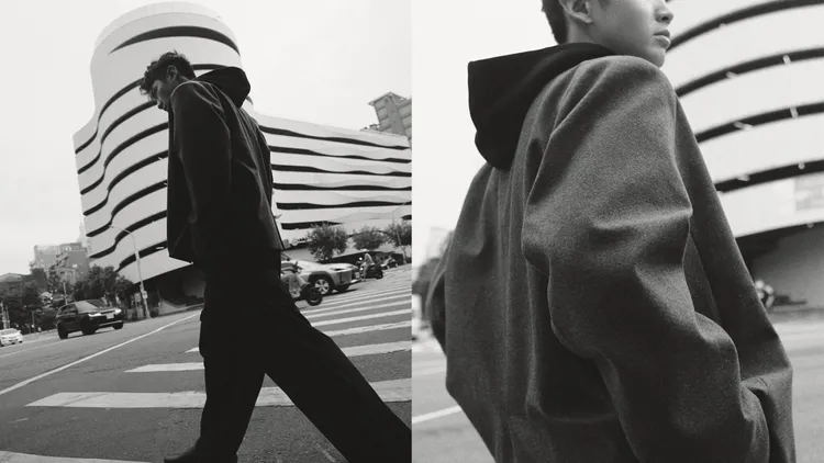 柯震東在台北街頭當起簡約型男。品牌提供