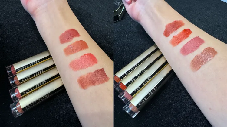 左圖為第一波主打色（上至下：#04、#64、#401、#408）；右圖為第二波主打色（上至下#406、#405、#404、#402）。張家攝