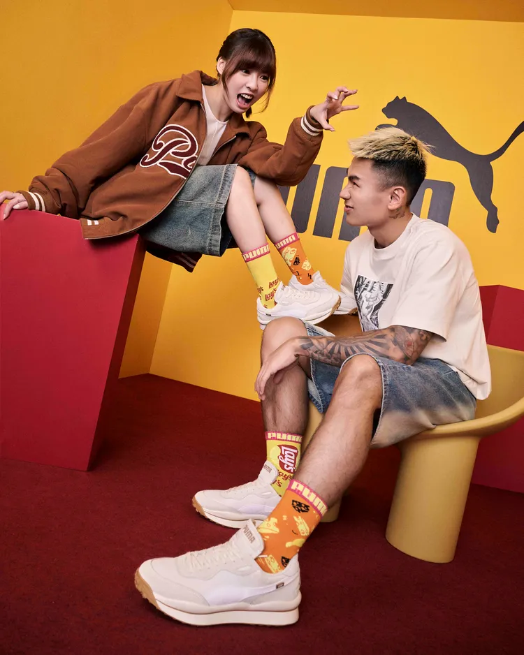 PUMA同時端出只送不賣的聯名襪款。品牌提供