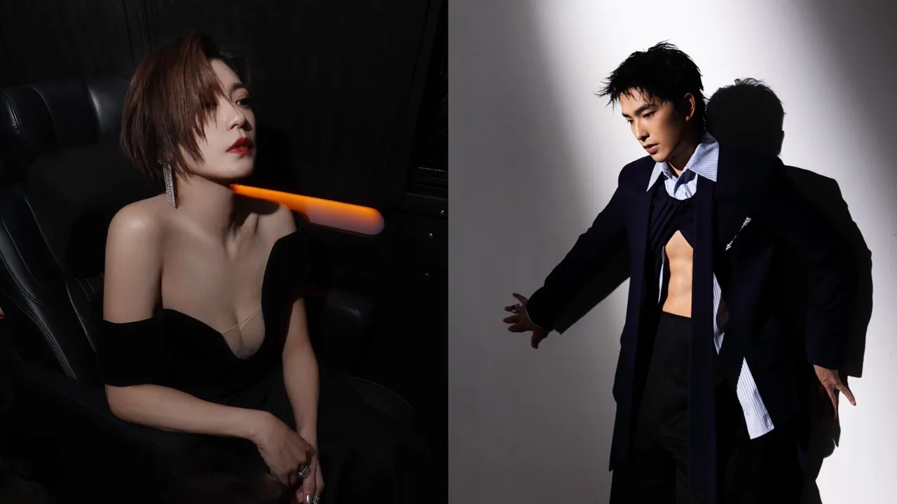 賈靜雯（左）與曾敬驊今都配搭BOUCHERON珠寶。品牌提供
