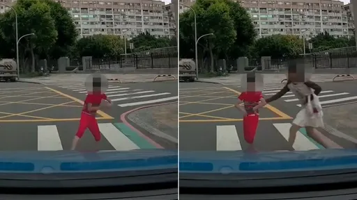 汽車禮讓路人先行 屁孩卻在「斑馬線跳舞」堵駕駛去路