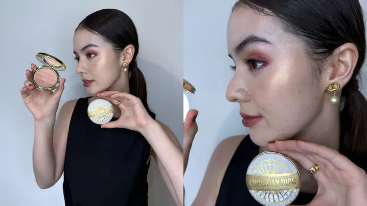 Model臉頰使用了超完美持久亮采餅。張家玲攝