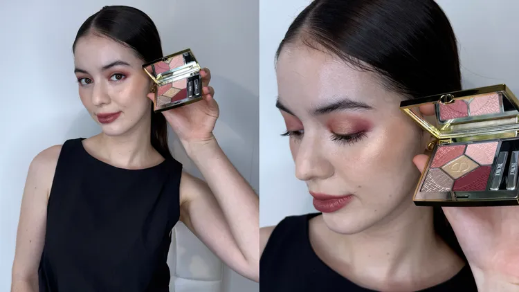 Model示範金燦凡爾賽經典五色眼影#643。張家玲攝
