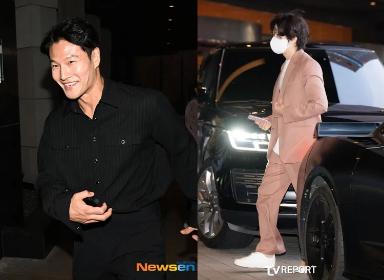 金鍾國（左圖）、SJ希澈周末來台拍《我家的熊孩子》，立刻趕回韓國參加婚禮。翻攝Newsen、tv Report