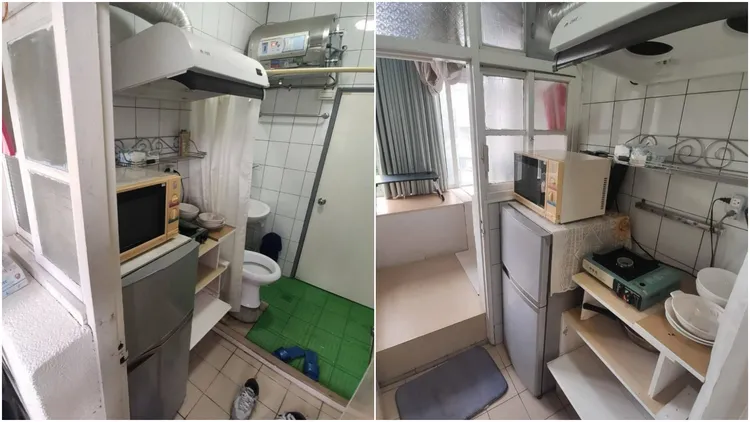 套房廁所和廚房合在一起。翻攝《@taipei_king_house》IG