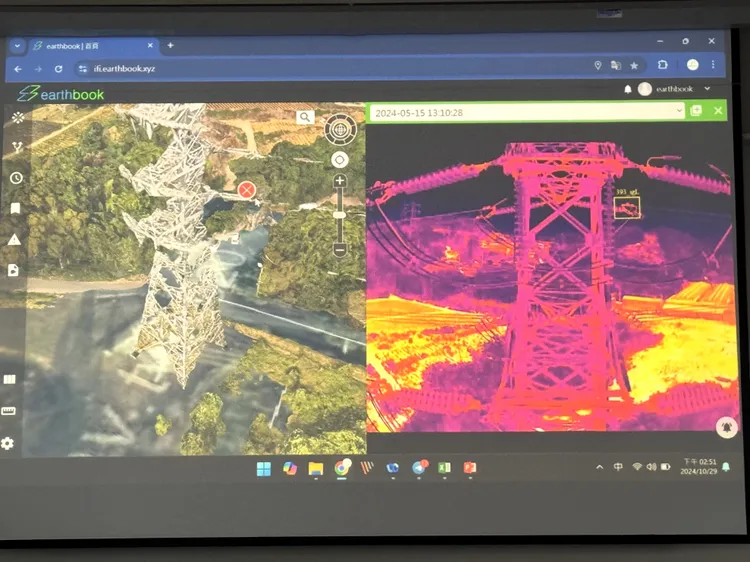 嘉惠電力率先導入以5G∕AI識別技術為基礎的無人機自動巡檢方案，透過雙光熱感應鏡頭相機，和3D模型系統路線，迅速辨別潛在問題。嘉惠電力提供