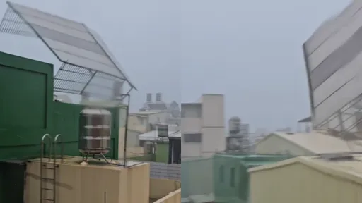 驚悚影片|高雄民宅「屋頂整片飛走」!鄰居嚇到尖叫