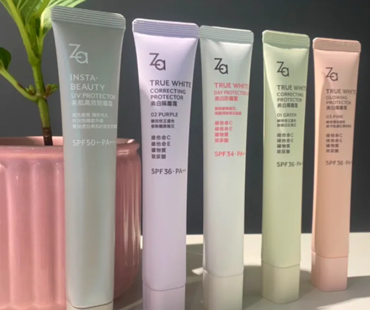 ▲【Za美白隔離防曬家族】針對各種膚色及膚質推出五款不同需求的隔離防曬，是夏天超夯的開架美妝產品。