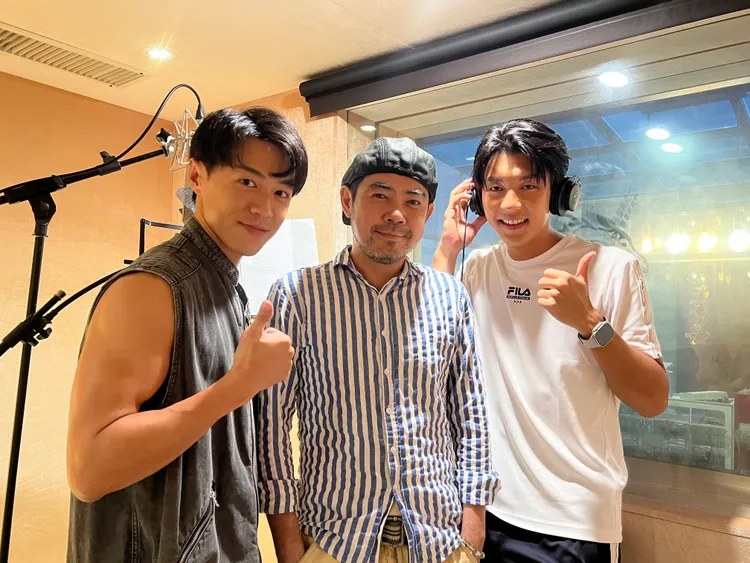 「No Name」余荃斌（中）創作《愛為你存在》，由劉丞（右）和游書庭對唱。艾迪昇傳播提供