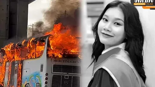 泰國火燒車意外　正妹老師烈焰中緊抱孩童至最後一刻