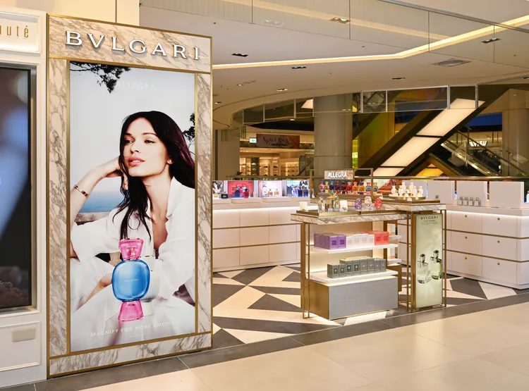 羅馬香氛品牌寶格麗在新光三越台南新天地開設全新專櫃。品牌提供