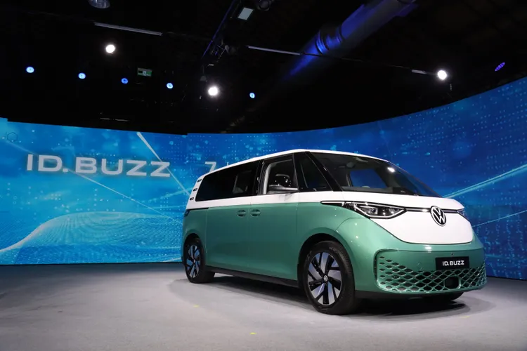 福斯商旅採用集團最新 MEB 模組化電動車平台打造全新ID. Buzz純電休旅車系。林浩昇攝