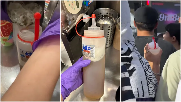 用「醬油瓶」當環保杯買飲料似乎成為一種潮流。翻攝Threads
