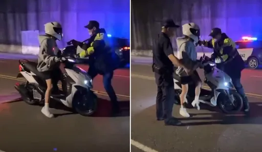 電擊槍攔查女騎士!警按下滋滋聲又喊「電落」惹議 台中警密錄器釋疑