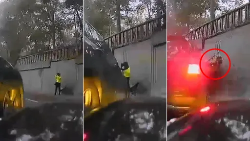 驚悚影片|站馬路轉角拍追焦 攝影師被休旅車直衝撞死