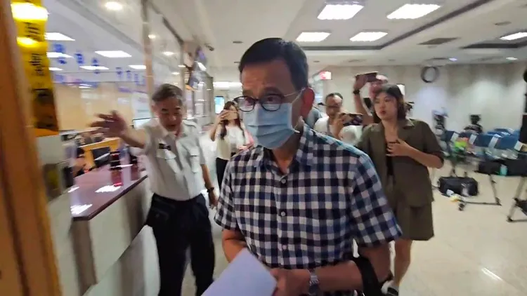 台北市前副秘書長李得全今天二度到北檢為京華城弊案作證。讀者提供