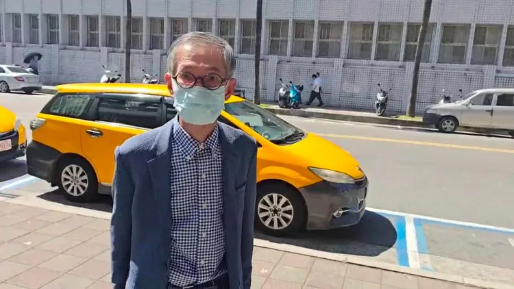 台北文華東方酒店董事長林命群今午到北檢作證。讀者提供