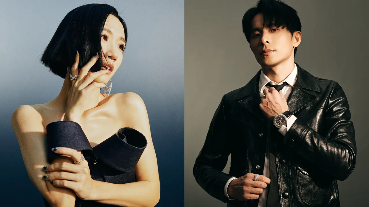 Lulu（左）、姚淳耀選戴伯爵珠寶。品牌提供