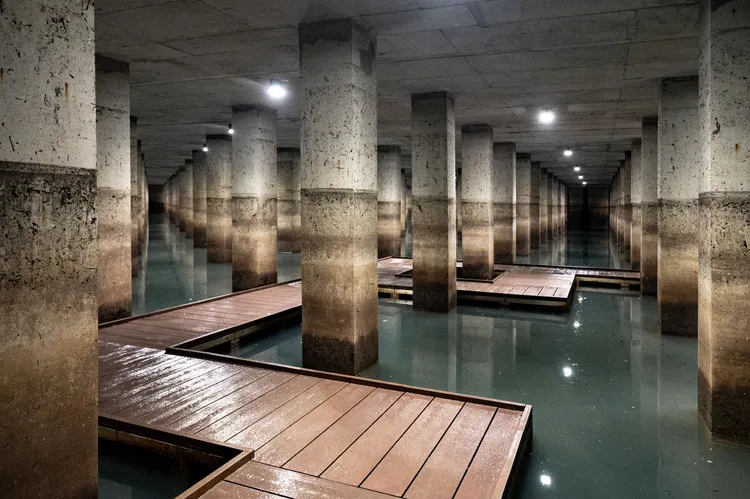 龍山埤滯洪池下池。桃園市府提供